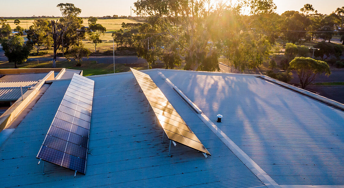 Solar Panels on roof.