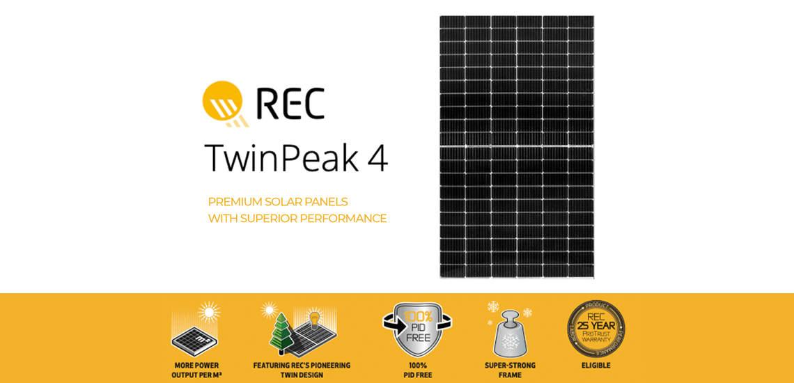 REC - TWINPEAK 4 SOLAR PANELS